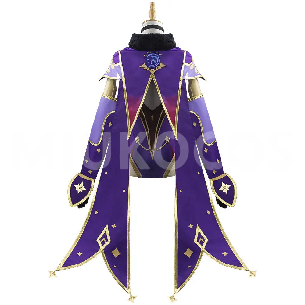 【In Stock】Game Genshin Impact Mona Megistus Astral Cute Sexy Enigmatic Astrologer Witch Bodysuit Cosplay Costume