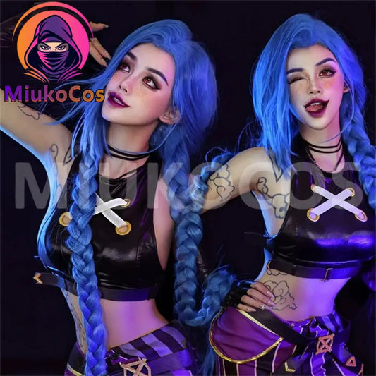 【In Stock】Game League of Legends Cosplay Jinx Cosplay Costume - Cosplay Costumes