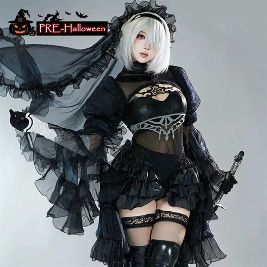 【In Stock】Game NieR: Automata Cosplay YoRHa No.2 Type B Cosplay Costume Plus Size - Cosplay Costumes