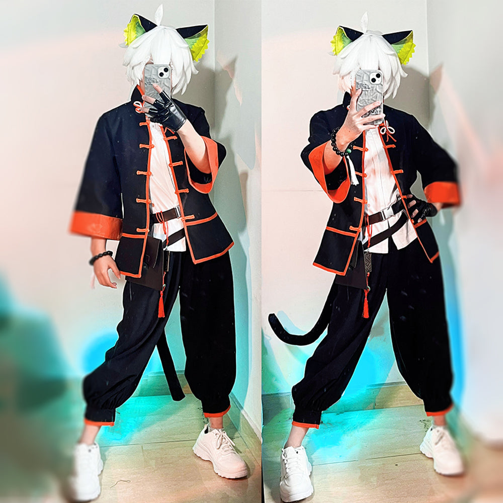 【In Stock】Game Arknights Cosplay Luo Xiaohei Cosplay Costume - Cosplay Costumes
