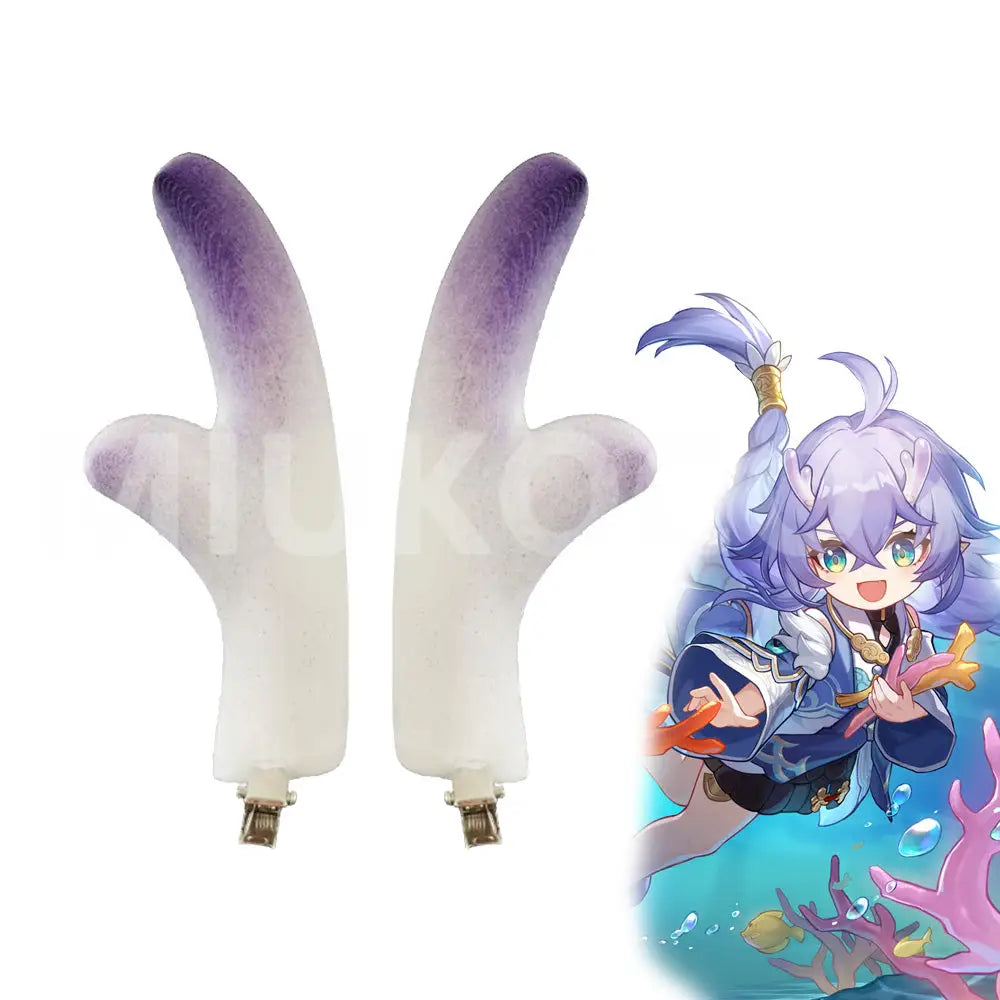 MiukoCosplay Game Honkai: Star Rail Cosplay Xianzhou Alliance Bailu Horns Accessory Prop - Cosplay Prop