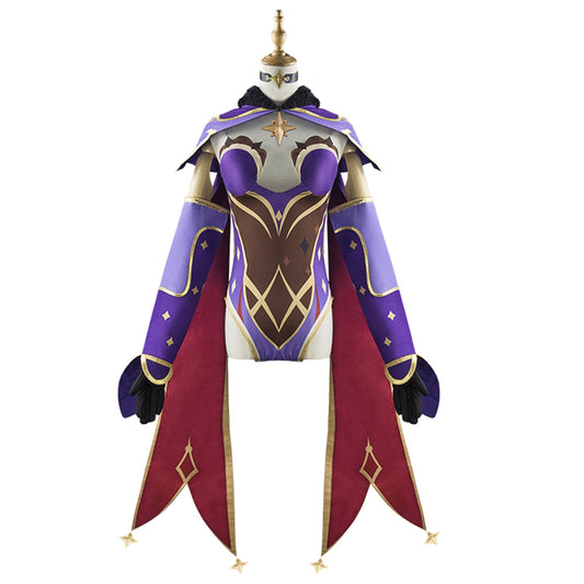 【In Stock】Game Genshin Impact Mona Megistus Astral Cute Sexy Enigmatic Astrologer Witch Bodysuit Cosplay Costume