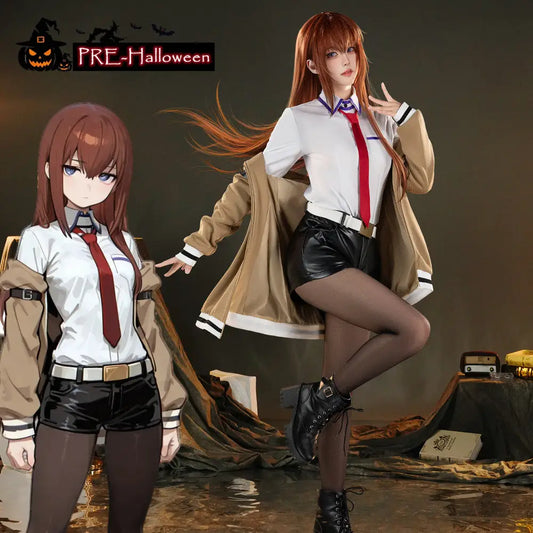 【Pre-Sale】Anime Steins;Gate Cosplay Kurisu Makise Cosplay Costume Premium Edition - Cosplay Costumes