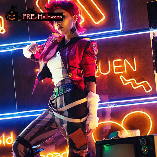 【Pre-Sale】Game League of Legends Cosplay Arcane Vi Cosplay Costume - Cosplay Costumes